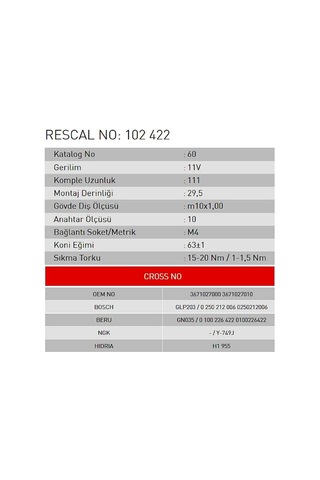 Isıtma Bujisi - Hyundai - Kia - Et102422