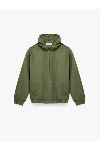 Koton Pamuklu Cepli Uzun Kollu Fermuarlı Oversize Kapşonlu Jean Ceket Mınt 6wam50003nd Mint