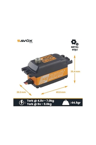 Savox Sc1251mgp Digital Servo Low Profile With Soft Start High Voltage Metal Dişli