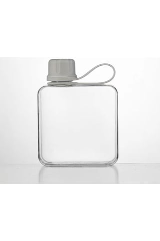 Düz Su Şişesi Seyahat Şişesi Taşınabilir 10.5 Oz Bpa Ücretsiz Tritan Kare Küçük Su Şişeleri, Çanta Seyahat Cep Sporları Fitness Gri, 10.5 10.5 Gri Purple