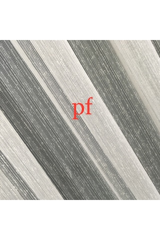 Perdefony Çizgili Şantuk Tül Perde Beyaz Ekru Ve Krem