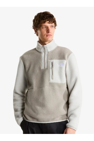 The North Face Yumiori 1/4 Zip Fleece Erkek Sweatshirt Gri
