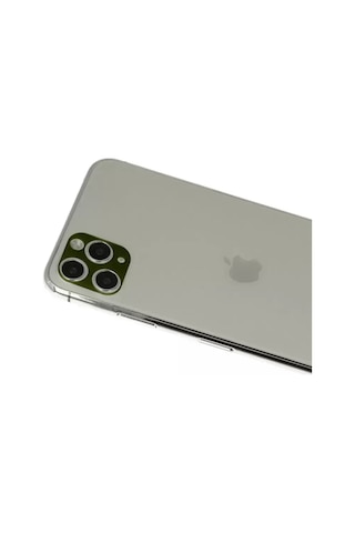 Newface Apple iPhone Uyumlu 11 Pro Max Rainbow Kamera Lens Koruma Cam - Yeşil