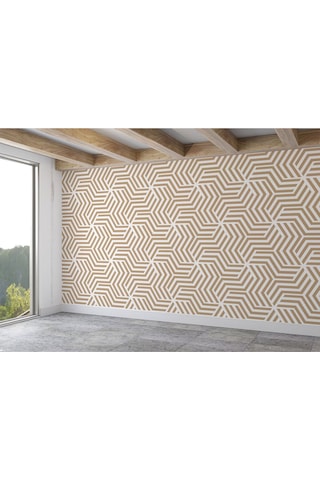 Pastel Renkli Geometrik Desenli Duvar Kağıdı-5783 Çok Renkli