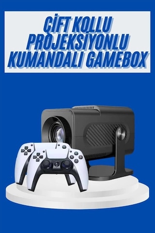 Kargo 4k Android Smart Wi-fi Çift Kollu Projeksiyon Game Box Kumandalı Taşınabilir Yeni Nesil Najmaddin