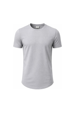 Plus Scorpion Erkek Slim Fit Basic Tişört Esnek, Terletmeyen Pike Dokulu Kumaş Gri