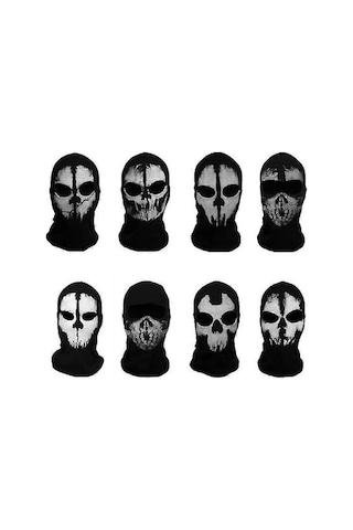 Siyah Maske Balaclava Bere Şapkalar Erkekler Hayalet Kafatası Tam Kapsama Sıcak Maske Kapüşonlu Şapka Ggorros Hombre Casquette Bbalaclava Diğer