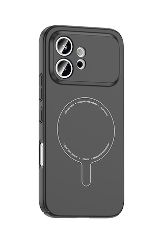 Honor 600 5g Kılıf M-safe Şarj Özellikli Kamera Korumalı Sert Pc Elio Kapak Siyah