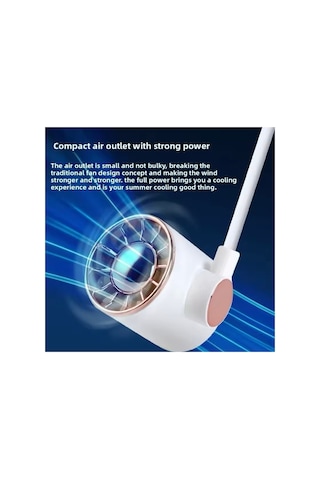 Boyun Fan Esnek Taşınabilir Usb Şarjlı 3 Kademeli Ergonomik Boyun Fanı Vantilatör Soğutucu A