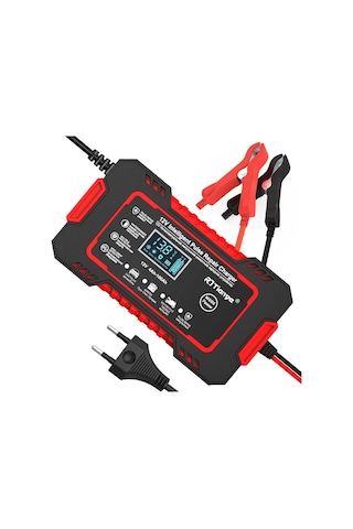 12v 6a Akıllı Araba Motosiklet Lcd Ekran Araç Akü Onarım Hızlı Şarj Cihazı Islak Kuru Jel Kurşunasit