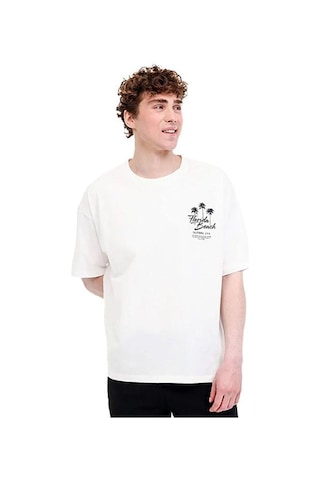 Lumberjack 5m Ml Geta Erkek T-shirt 102006146 Beyaz