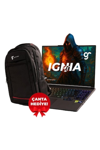 Gameraider Ignia GR16 i9-14900HX16 GB 1 TB SSD 12 GB RTX5070Ti 16" Free Dos Dizüstü Bilgisayar