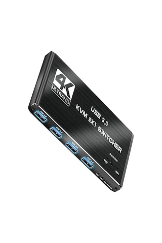4kvm421 Kvm Switch 2x1 Hdmı 2.0 4k Ultra Hd 2160p Usb 3.0 Hdcp 2.3 Hdr10 400mhz Hız
