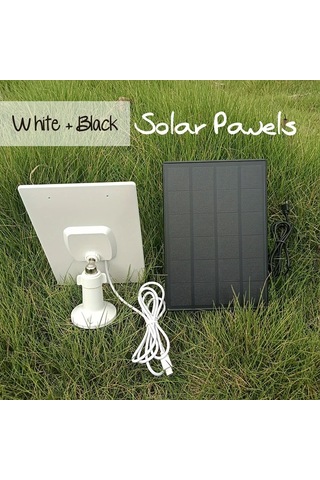 Xuweiwei Siyah Tekli Paket Dusuk Voltaj Guvenlik Kameralari Icin 360 Derece Donuslu Kolay Kurulumlu Gunes Paneli Usb C Ve Micro Usb Uyumlu