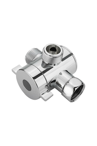 1/2 İnç 3 Yollu T-adaptör Banyo Duş Başlığı Kola Monte Yönlendirme Vanası Musluğu