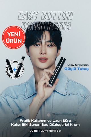 Uzun Süre Kalıcı Düzleştirici Krem For Men Easy Botton Down Perm 20ml + 20ml Refill Set
