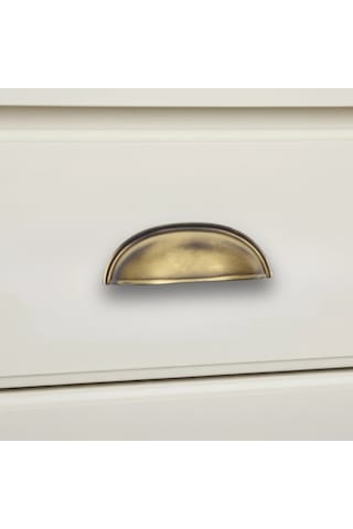 Tas Midye Çanak 64mm Antik Sarı Dolap Çekmece Vestiyer Mobilya Kulpu Metal Kulp 10 Adet Antik