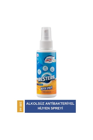 Resteril Antibakteriyel Doğal Alkolsüz Dezenfektan Günlük Hijyen Spreyi 100 ML