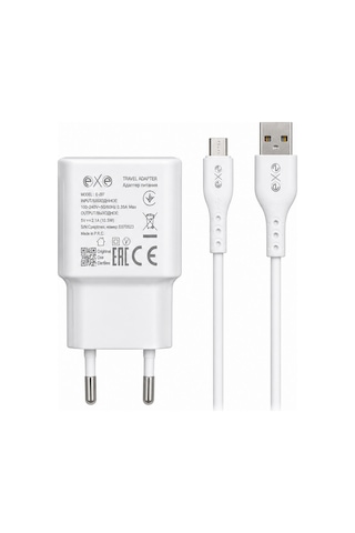 Exe E-307 2.1a Usb Seyahat Şarj Adaptörü Micro Usb Kablolu