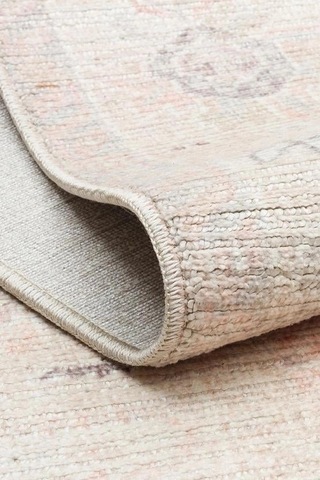 Eko Halı Grace Grc 01 Pastel Vintage Halı Pastel Klasik Desenli Saçaklı Salon Halısı Bej