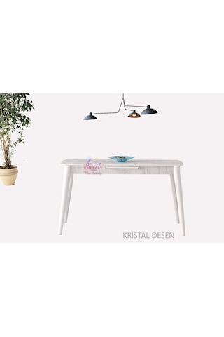 Ortadan Açılabilir Mdf Yemek Masası, Mutfak Masası 70x120 Cm 001