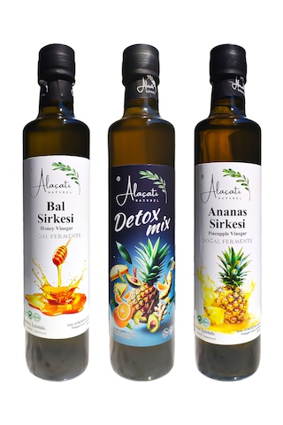 Detox, Bal Ve Ananas Sirkesi 3 Lü Avantaj Paketi