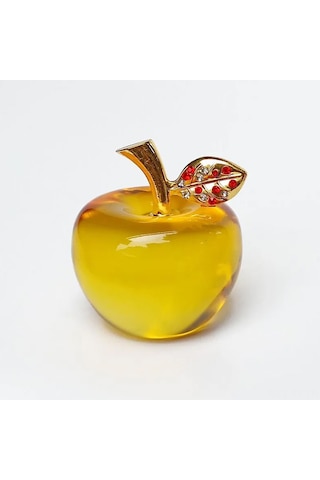 Teltree Parlak Kırmızı Kristal Elma Süsü - 50 Taşlı Noel Dekorasyonu Diğer