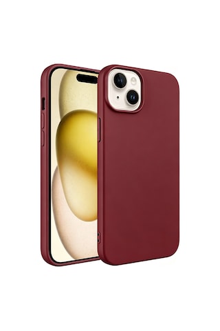 iPhone 15 Kılıf Lansman Kapak Lsr Mürdüm