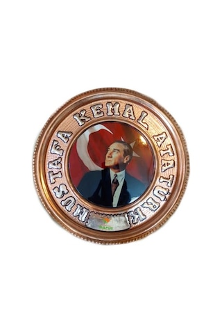 Bakır Tablo M.k.atatürk Tablosu Özel Elişçiliği A++ Kalite 30 Cm
