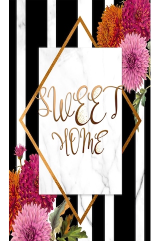 Sweet Home 70x120 CM Kaymaz - Dökülmez - Deri Taban Banyo Halısı Çok Renkli