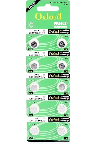 Oxford AG3 LR41 392A Düğme Pil 10 x 20'li