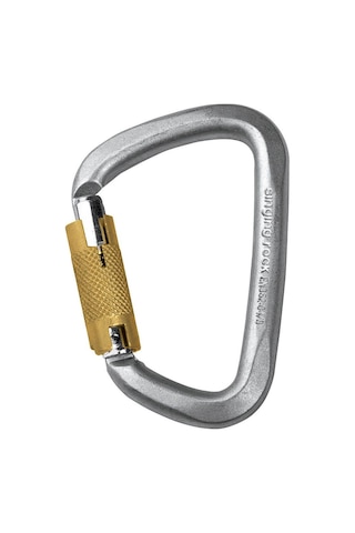D Steel Connector Trıple Lock Otomatik Kilitli Çelik Karabina Zinc-plated Zinc-plated metal