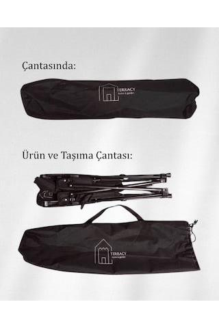 3 Kademe Yatabilen Sırtlı, Katlanabilir, Sünger Takviyeli 150 Kg Kapasiteli Lüks Kamp Sandalyesi Siyah