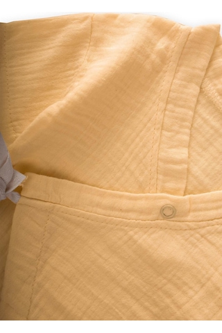 Cigit Organic Kruvaze Müslin Tulum 0-9 Ay Sundres Sarı