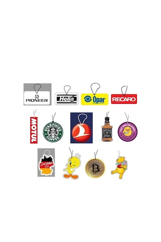 Ekonomik Eğlenceli Figür Araç Ayna Asma Kokusu 13 Adet Farkli Koku Oto Koku