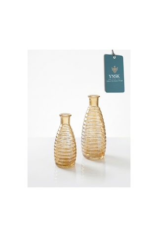 Chacha Home Luxury Elara 2 'li Minimalist İthal Dekor Cam Vazo Bal