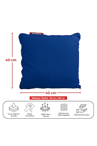 Xpermate Tv Battaniye Yastık Welsoft Battaniye 145x205 Mavi