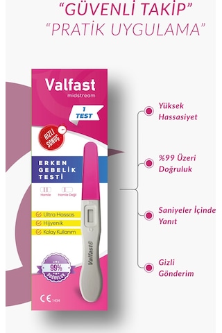 Erken Gebelik Testi Hızlı Hamilelik Testi 2 Adet