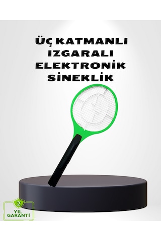 Flzdgnkr Tnabilir Elektronik Sineklik Üç Katmanlı Güvenli Izgara Ve Kimyasız Koruma