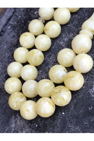 Beyrut Damlası Küre Kesim Model Toz Kehribar Tespih