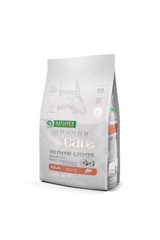 Nature's Protection Superior Care Beyaz Tüylü Köpekler İçin Tahılsız Somonlu Küçük Irk Köpek Maması 17kg
