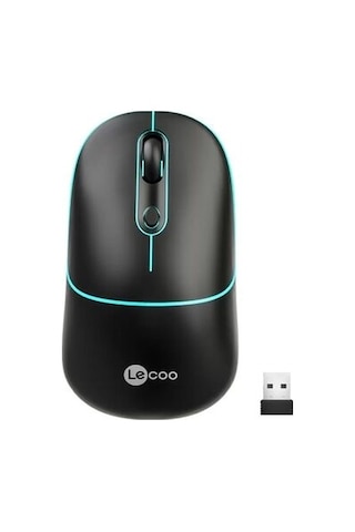 Lenovo Lecoo Ws210 Kablosuz 1600dpı 6 Tuşlu Siyah Optik Mouse