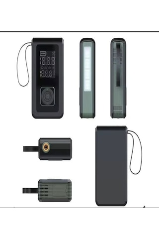 Auhma A7700 Jump Starter / Akü Takviye Cihazı 4'ü 1 Arada Powerbank, Hava Kompresörü, Lcd Ekran