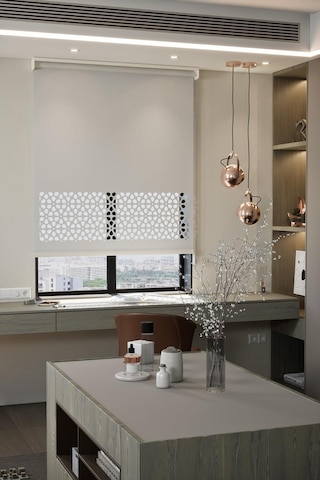 Perdea Lazer Kesim Mat Stor Perde, Lazer Kesimli Modern Serisi, M-4001 Beyaz Renk,200 X 260 Çok Renkli