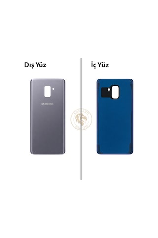 Samsung Galaxy A8 Plus 2018 A730 Orkide Gri Renk Arka Kapak Arka Cam Batarya Kapağı Pil Kapağı Lazer Kesim Back Cover Galaxy A8 Plus Uyumlu Orkide Grisi