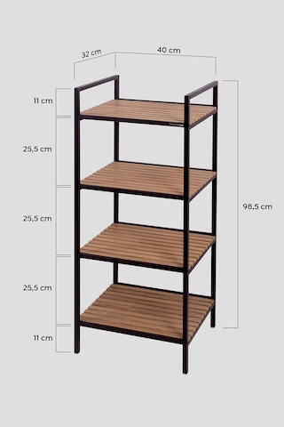 Mudesa Mdsmrf00000002 Mutfak Malzeme Dolabı Metal-ahşap Organizer Dekoratif Çok Amaçlı Raf Genel