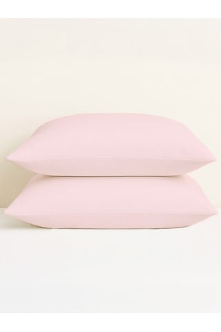 Purecomfort %100 Doğal Pamuk 2'li Yastık Kılıfı Seti Toz Pembe Toz Pembe