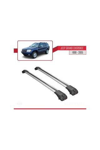 Jeep Grand Cherokee 1999-2005 Arası İle Uyumlu Ace-1 Ara Atkı Tavan Barı Gri