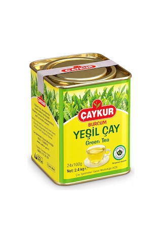 Burcum Yeşil Dökme Çay Teneke Kutu 100 Gr. Yirmidörtlü Paket