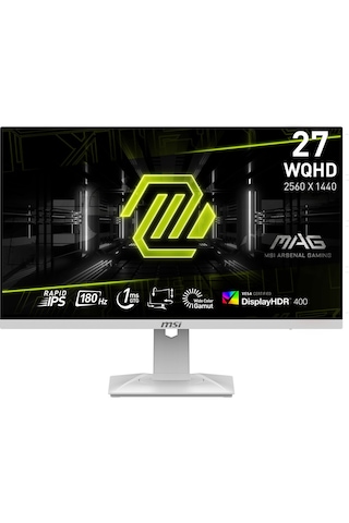 MSI MAG 274QRFW 27" 1 MS 180 HZ IPS Pivot Oyuncu Monitör Beyaz (Outlet)